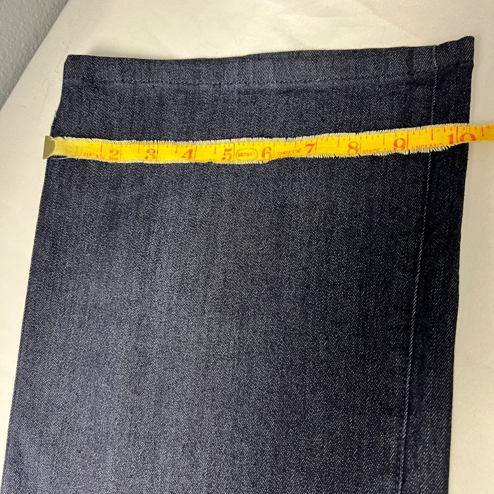 Michael Kors Embellished Bootcut Jeans Dark Wash Denim Rhinestone MK Logo Sz 16W - Picture 11 of 13